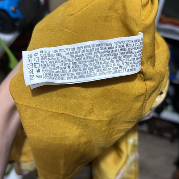 Golden Yellow Floral Wedding Guest Dress Small - Picture 9 of 16